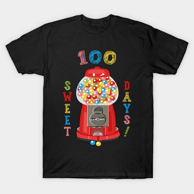 100 Days of School Gumball Machine for Kids or Teachers T-Shirt by Estrytee